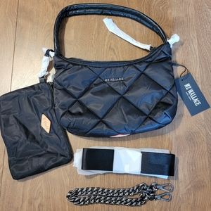 MZ WALLACE NWT Black Quilted Small Bowery Shoulder Bag